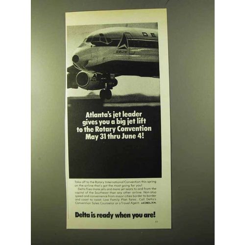 1970 Delta Airlines Ad - Atlanta's Jet Leader