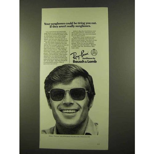 1975 Bausch & Lomb Ray-Ban Caravan Sunglasses Ad
