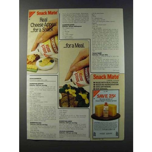 1981 Nabisco Snack Mate cheese Ad - Real Appeal