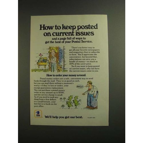 1984 U.S. Postal Service Ad - Keep Posted On Issues