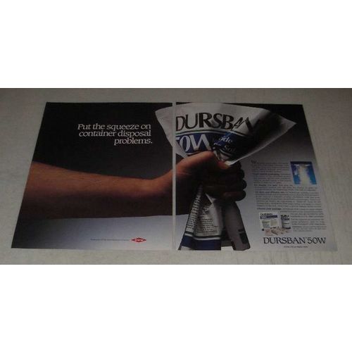 1987 Dow Dursban 50W Ad - Put the Squeeze On Container Disposal