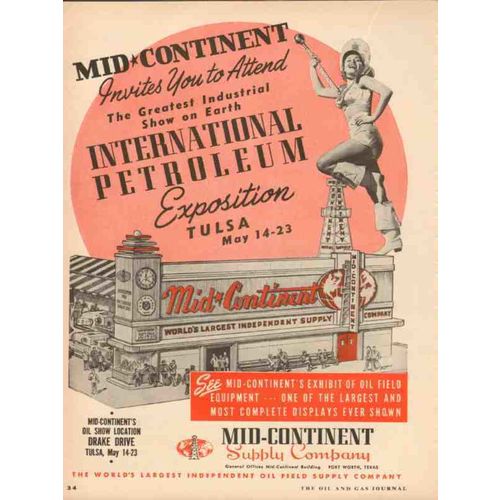 MID-CONTINENT SUPPLY COMPANY 1953 International Petroleum vintage ad