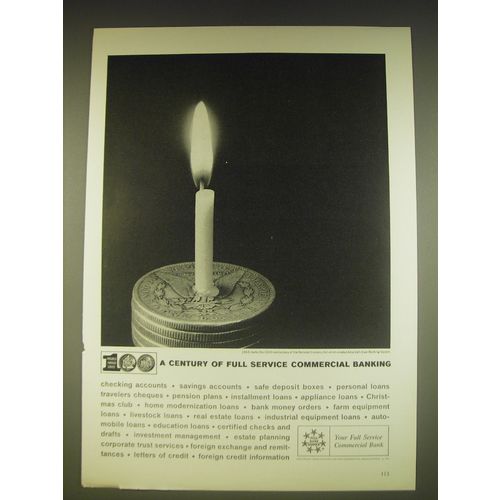 1963 Foundation for Commercial Banks Ad - A century of full service