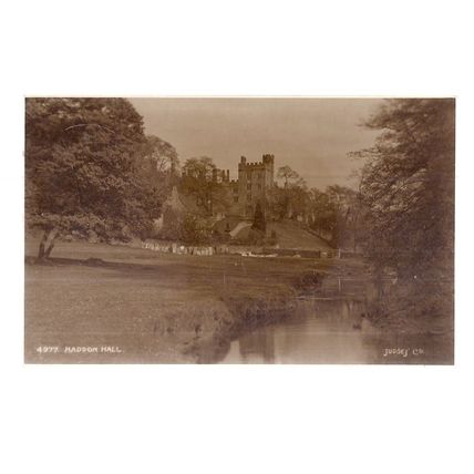 HADDON HALL, Derbyshire unused vintage postcard by Judges Ltd.. 4977 =