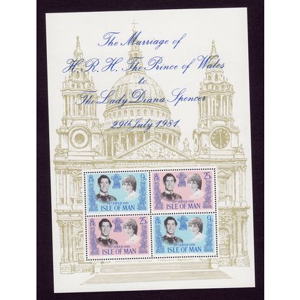 ISLE 0F MAN 1981 ROYAL WEDDING MIN SHEET SG MS204 U/M MINT #3