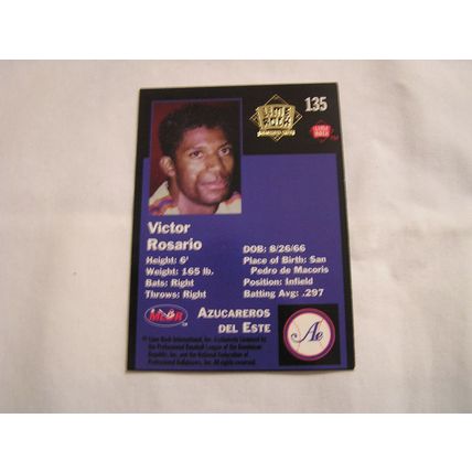 Victor Rosario 1993 Lime Rock Winter League GOLD NO. 135