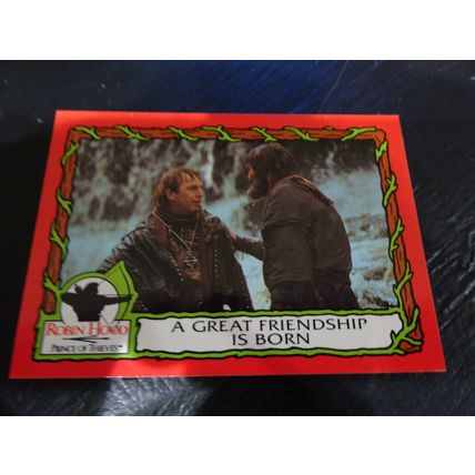 1991 Topps Robin Hood Prince of Thieves Card # 19 A Great Friendship Is Born