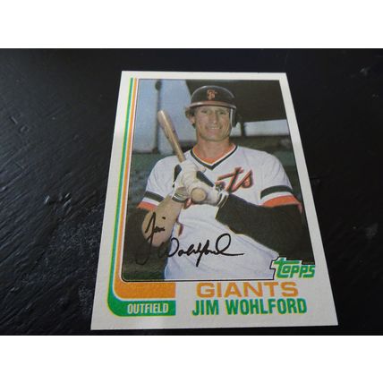 1982 Topps Card # 116A Jim Wohlford Excellent-Mint (6) San Francisco Giants
