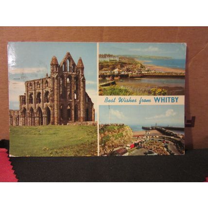 multiview, WHITBY, Yorkshire used postcard by E T W Dennis & Sons 1976 pm