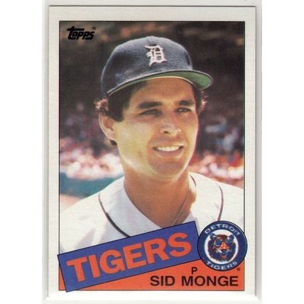1985 Topps Baseball card 408 Sid Monge