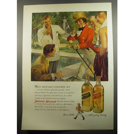 1951 Johnnie Walker Scotch Ad - Meet Scotland's favourite son