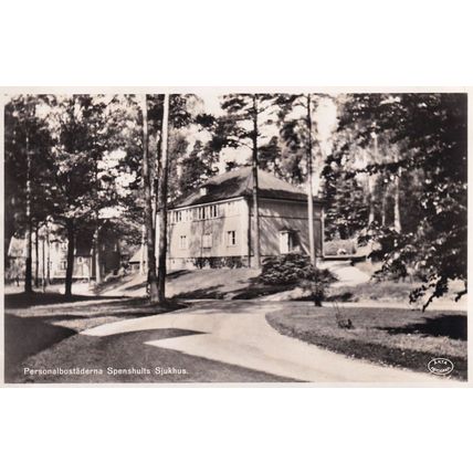 Spenshults Sjukhus Personalbostaderna Swedish RPC Postcard