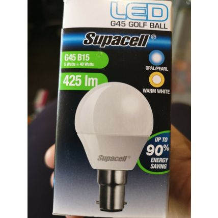 Supacell G45 Led Golf Ball Bulb Bayonete 425lm