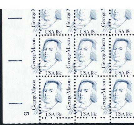 1804, MNH 18¢ Misperf Shift Error In Complete Sheet of 100 - Stuart Katz
