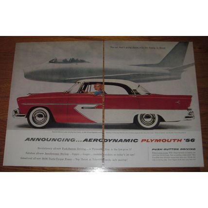 1956 Plymouth Belvedere 4-Door Hardtop Sport Sedan Advertisement