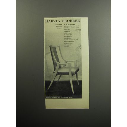 1957 Harvey Probber Chair Ad