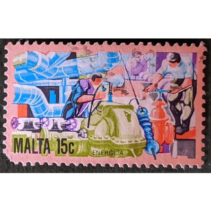Stamp Malta SG677 1981 15c Energy Used