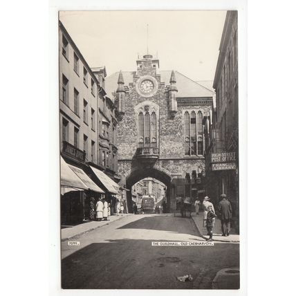 The Guildhall Caernarvon Postcard RP Wales