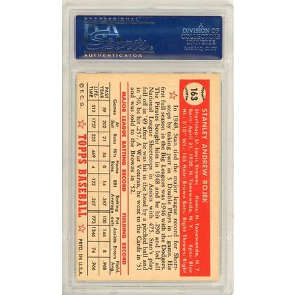 1952 Topps Stan Rojek #163 PSA 7 (OC) P1287
