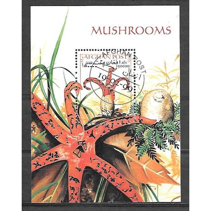 Afghanistan 1999 Mushrooms BLOC OBLITERE ( USED )