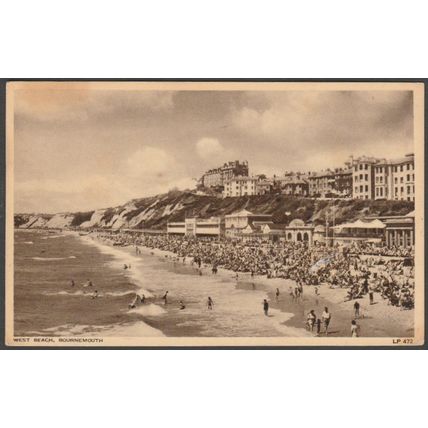 West Beach, Bournemouth, Hampshire, 1958 - Lansdowne Postcard