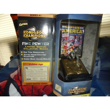 CAPTAIN AMERICA PEWTER Comic Book Champions! MINT!! For the Collector!! $35.00
