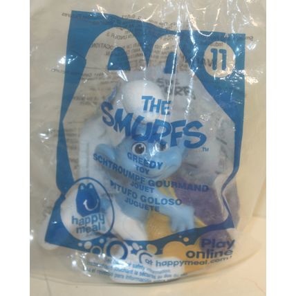 2011 McDonalds Smurfs #11 Greedy Smurf - Sealed Package