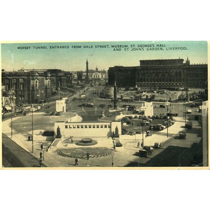 Mersey Tunnel Entrance, Liverpool, ETW Dennis Postcard, 1965