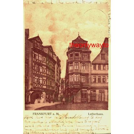 Frankfurt a M, Lutherhaus, Germany, Postcard, 1903