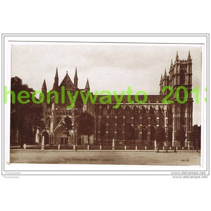 WESTMINSTER ABBEY, LONDON, ENGLAND, 1929, Postcard