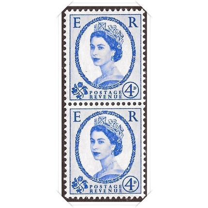 QEII Pre Decimal Wilding Definitive 4d Strip of 2 Unmounted Mint hrd2a