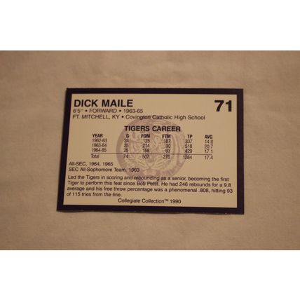 Dick Maile 1990 Collegiate Collection LSU NO. 71