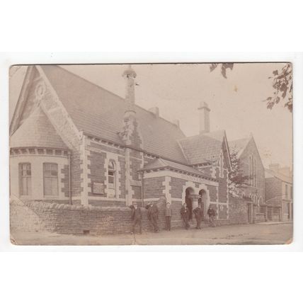 The Mechanics Institute Griffithstown Damaged RP Postcard 1904 Monmouthshire