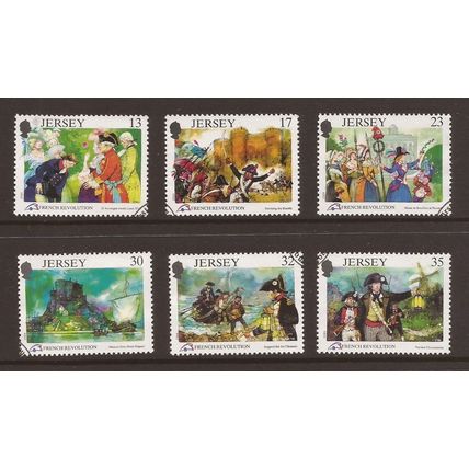 1989 Jersey, French Revolution, Fine Used Set of Stamps SG 501-06