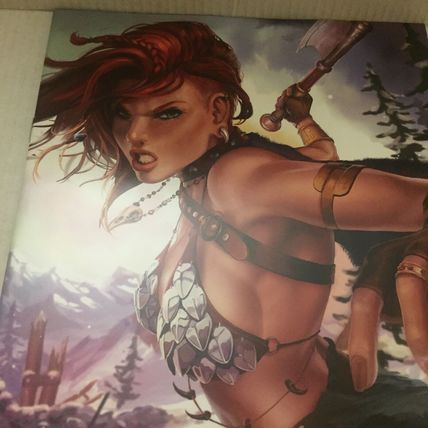 2021 Dynamite Comics Red Sonja Virgin & Bloody Virgin Variants #28 Signed