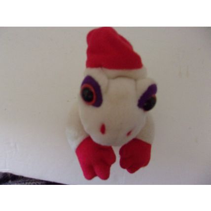 24K Beanie Boppers Special Effects Plush Christmas Frog 1997