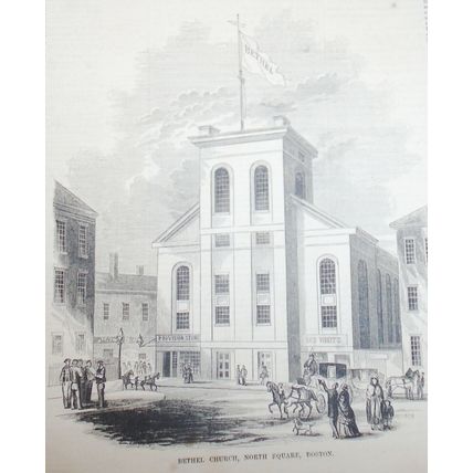 Bethel Church, Boston & Rev. Edward Taylor - Gleason's 1850s Story & 2 Prints