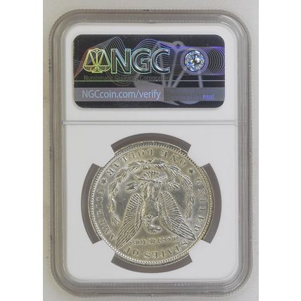 1890-P MORGAN SILVER DOLLAR GRADED BY NGC AU