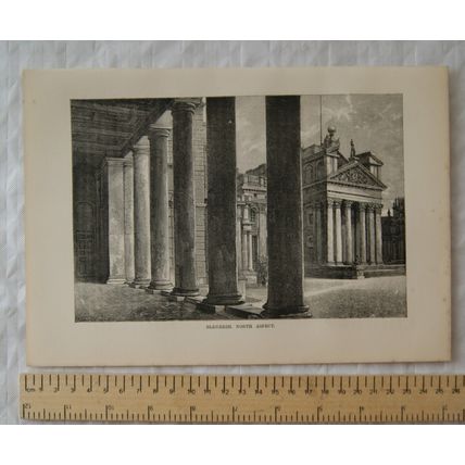 Vintage engraving Blenheim, North Aspect
