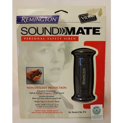 REMINGTON SOUNDMATE PERSONAL SAFETY SIREN NOS w VHS VIDEOTAPE
