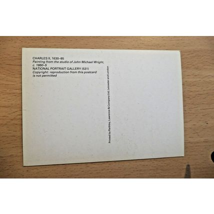 Postcard: Charles II - John Michael Wright, c.1660-5. New.