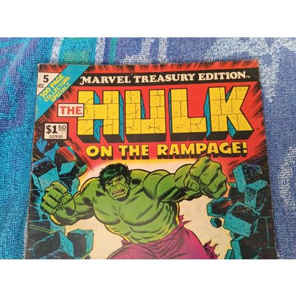 Bronze Age Marvel Treasury Edition Hulk On The Rampage Vol 1 # 5 1975 Fine 6.0