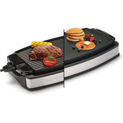 Wolfgang Puck XL Reversible Grill Griddle, Oversized Removable Cooking Plate, No