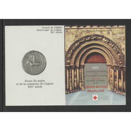 France B471a, 1973 Red Cross, Gutter Between, VF, MNH, (FR332)