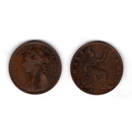 Great Britain. Victoria. Halfpenny 1891. dy21568