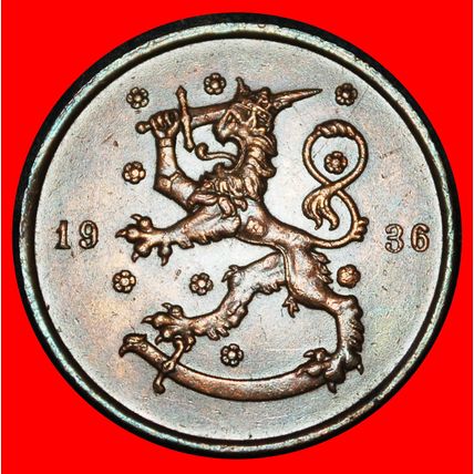 Ⰶ LION (1919-1940): FINLAND ★ 10 PENCE 1936! ★LOW START★NO RESERVE