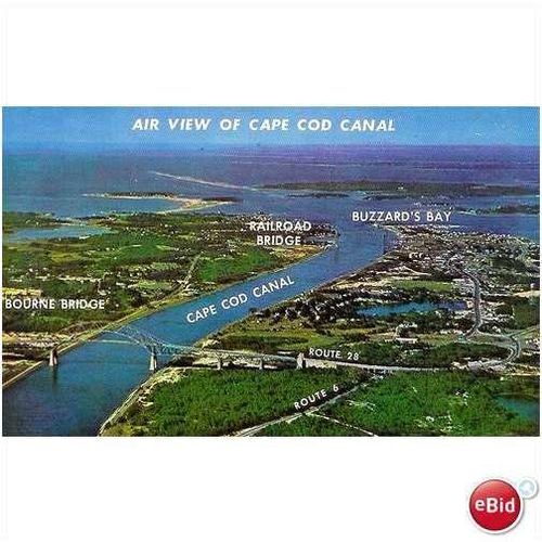 1950's Cape Cod Canal & Buzzard's Bay Aerial