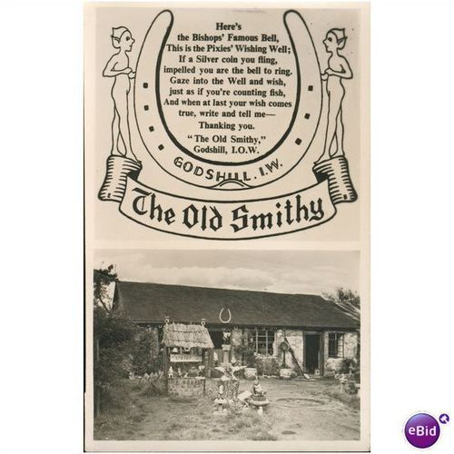 Vintage 'Nigh' Postcard - The Old Smithy, Godshill, IOW