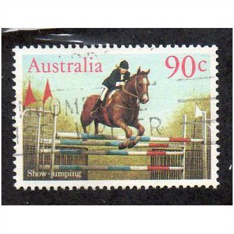 AUS 1986 90c 'HORSES' FINE USED (EBID28-921)