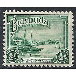 Bermuda 1936 SG98 1/2d Bright Green Mounted Mint ...